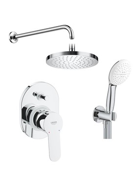 GROHE BAUEDGE ΣΕΤ ΕΝΤΟΙΧΙΣΜΟΥ 2 ΕΞΟΔΩΝ ΧΡΩΜΕ (ΝΤΟΥΣ ΧΕΙΡΟΣ,ΚΕΦΑΛΗ ΤΟΙΧΟΥ)