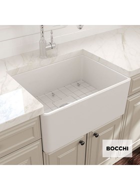 BOCCHI 1099-301 ΝΕΡΟΧΥΤΗΣ 2 ΟΨΕΩΝ ΠΟΡΣΕΛΑΝΗΣ ΕΠΙΚΑΘΗΜΕΝΟΣ 61x46cm ΛΕΥΚΟΣ ΜΑΤ