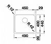 BLANCO SOLIS 450-U (49x44cm) - ΝΕΡΟΧΥΤΗΣ INOX ΛΕΙΟΣ ΥΠΟΚΑΘΗΜΕΝΟΣ GERMANY 526120