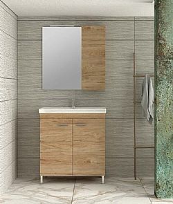 ΕΠΙΠΛΟ ΜΠΑΝΙΟΥ ARG NO2 100Χ45CM ΠΛΗΡΕΣ ΣΕ ΧΡΩΜΑ LIGHT HICKORY MDF