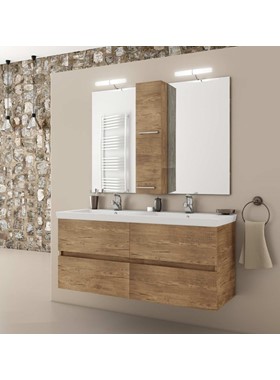 ΕΠΙΠΛΟ ΜΠΑΝΙΟΥ LW120 ΕΠΙΤΟΙΧΟ (120X44CM) ΜΕ ΔΙΠΛΟ ΝΙΠΤΗΡΑ ΠΟΡΣΕΛΑΝΗΣ