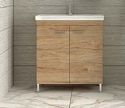 ΒΑΣΗ ΕΠΙΠΛΟΥ ARG BASE 80Χ45CM LIGHT HICKORY MDF ΜΕ ΝΙΠΤΗΡΑ