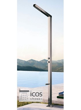ICOS SHOWER TERA - ΑΝΟΞΕΙΔΩΤΗ ΣΤΗΛΗ ΝΤΟΥΣ ΕΞΩΤΕΡΙΚΟΥ ΧΩΡΟΥ 2 ΕΞΟΔΩΝ INOX (ΜΟΝΟ ΚΡΥΟ)