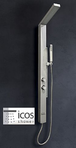 ICOS SHOWER FINA - ΣΤΗΛΗ ΝΤΟΥΣ SATIN ΑΛΟΥΜΙΝΙΟΥ 4 ΕΞΟΔΩΝ 