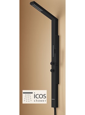 ICOS SHOWER FINA - ΣΤΗΛΗ ΝΤΟΥΣ BLACK MAT 4 ΕΞΟΔΩΝ 