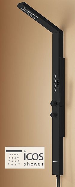 ICOS SHOWER FINA - ΣΤΗΛΗ ΝΤΟΥΣ BLACK MAT 4 ΕΞΟΔΩΝ 