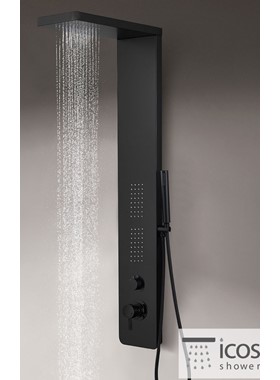 ICOS SHOWER OPRA - ΣΤΗΛΗ ΝΤΟΥΣ BLAXK MAT 3 ΕΞΟΔΩΝ 
