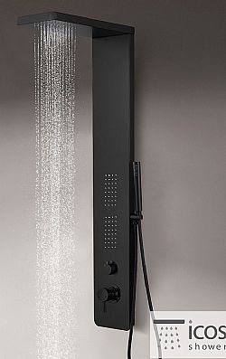 ICOS SHOWER OPRA - ΣΤΗΛΗ ΝΤΟΥΣ BLAXK MAT 3 ΕΞΟΔΩΝ 