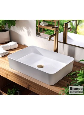 BIANCO CERAMICA SENTO 34760 - ΝΙΠΤΗΡΑΣ ΠΟΡΣΕΛΑΝΗΣ 54,5x37cm ΕΠΙΤΡΑΠΕΖΙΟΣ