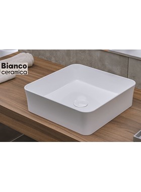BIANCO CERAMICA YORK 34770 - ΝΙΠΤΗΡΑΣ ΠΟΡΣΕΛΑΝΗΣ 38,5x38,5cm ΕΠΙΤΡΑΠΕΖΙΟΣ