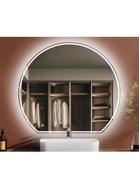 ΑΝΤΙΘΑΜΒΩΤΙΚΟΣ ΚΑΘΡΕΠΤΗΣ LUMINOR MOON Φ110cm ΜΕ ΦΩΤΙΣΜΟ ΕΜΠΡΟΣ/ΠΙΣΩ