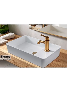 BIANCO CERAMICA LINA 34790 - ΝΙΠΤΗΡΑΣ ΠΟΡΣΕΛΑΝΗΣ 64x39,5cm ΕΠΙΤΡΑΠΕΖΙΟΣ