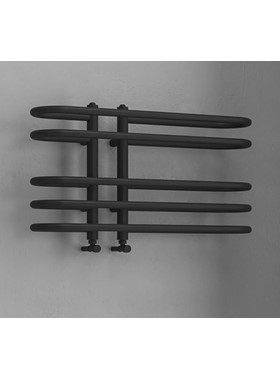 KARAG DORA 70X40 cm - ΘΕΡΜΑΝΤΙΚΟ ΣΩΜΑ ΜΠΑΝΙΟΥ ΜΑΥΡΟ ΜΑΤ