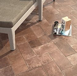 V.FIRENZE 15.3Χ31 IN/OUT - RUSTIC ΙΤΑΛΙΚΟ ΓΡΑΝΙΤΟΠΛΑΚΑΚΙ ΣΕ ΧΡΩΜΑ ΚΟΚΚΙΝO COTTO