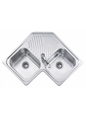 MACART SILK C-200 (83x83cm) - ΓΩΝΙΑΚΟΣ ΝΕΡΟΧΥΤΗΣ INOX ΛΕΙΟΣ ΕΝΘΕΤΟΣ