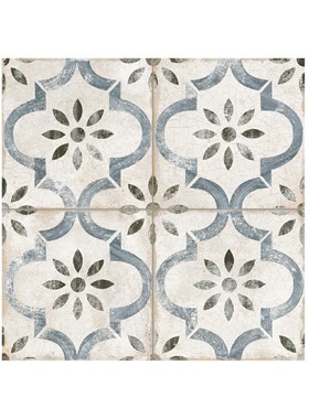 LDS BLUE 45X45cm - ΓΡΑΝΙΤΟΠΛΑΚΑΚΙ VINTAGE PATCHWORK RETRO