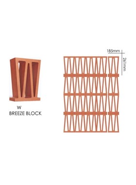 ΚΛΩΣΤΡΑ ΚΕΡΑΜΙΚΟ BREEZE BLOCK W - CLOSTRA  18,5X26,1X7cm