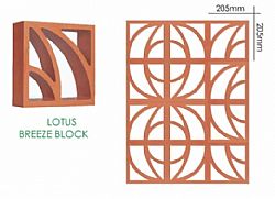 ΚΛΩΣΤΡΑ ΚΕΡΑΜΙΚΟ BREEZE BLOCK LOTUS - CLOSTRA  20,5X20,5X6,2cm