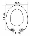 ΚΑΠΑΚΙ SOFT CLOSING ΓΙΑ ΛΕΚΑΝΗ IDEAL STANDARD OCEANE PLUS ΚΑΙ SAN REMO ELVIT 0203 ΜΕ ΣΤΗΡΙΓΜΑΤΑ ΕΚΤΟΝΩΣΗΣ