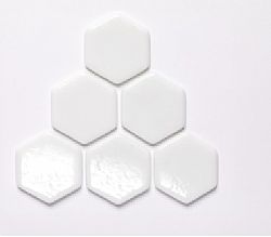 EZARRI HEXA 2545-A - ΛΕΥΚΗ ΕΞΑΓΩΝΗ ΨΗΦΙΔΑ 3,3Χ3,3cm MADE IN SPAIN