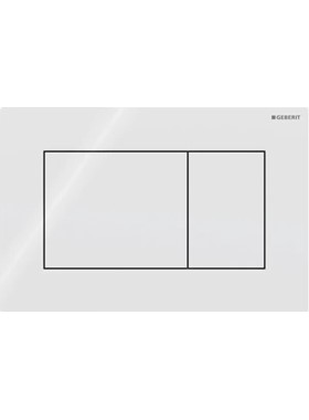 GEBERIT SIGMA 01 SQUARE 115.660.11.1 - ΛΕΥΚΗ ΓΥΑΛΙΣΤΕΡΗ ΠΛΑΚΕΤΑ ΕΝΤΟΙΧΙΖΟΜΕΝΟΥ
