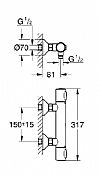 GROHE 34793000 GROHTHERM 500 - ΜΠΑΤΑΡΙΑ ΘΕΡΜΟΣΤΑΤΙΚΗ ΝΤΟΥΣΙΕΡΑΣ (ΚΟΡΜΟΣ)