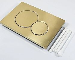 RW 115.4005 BRUSHED GOLD - ΧΡΥΣΗ ΒΟΥΡΤΣΙΣΤΗ ΠΛΑΚΕΤΑ ΣΥΜΒΑΤΗ ΜΕ ΚΑΖΑΝΑΚΙ GEBERIT SIGMA
