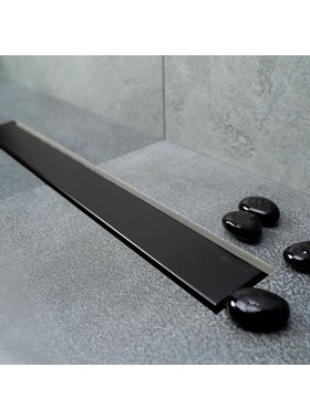 KARAG CONFLUO FRAMELESS LINE 95cm - ΑΥΛΑΚΙ ΝΤΟΥΣΙΕΡΑΣ ΜΕ ΣΧΑΡΑ ΜΑΥΡΟ ΜΑΤ ΑΝΑΣΤΡΕΦΟΜΕΝΗ