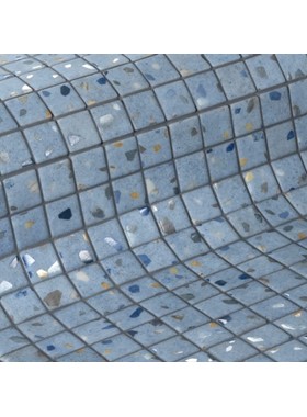 EZARRI TERRAZZO SEA - ΓΑΛΑΖΙΑ ΨΗΦΙΔΑ ΜΑΤ 2,5Χ2,5cm ΟΨΗΣ ΤΕΡΑΤΣΟ