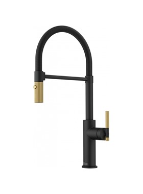 FRANKE MARIS STRIPES SEMI PRO BLACK MAT/GOLD ΜΕ ΝΤΟΥΣ 2 ΡΟΩΝ - ΜΠΑΤΑΡΙΑ ΚΟΥΖΙΝΑΣ ΜΑΥΡΟ ΜΑΤ ΜΕ ΧΡΥΣΟ 3153101065